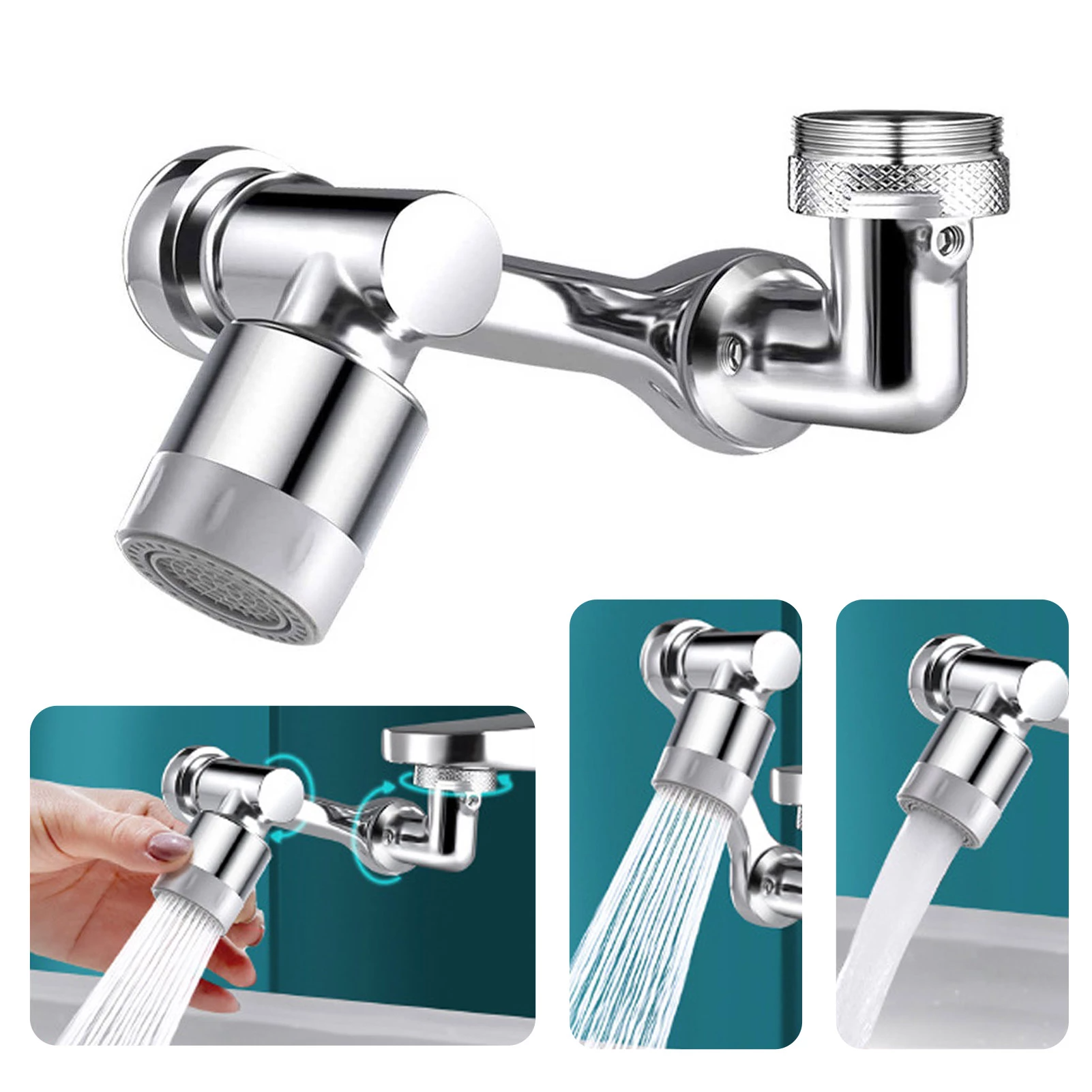 Newest 1080 Rotatable Faucet Sprayer Aerator Universal Robot Arm Faucet  Leakproof Double-layer Gasket Faucet Sprayer For Sink - Faucet Extenders -  AliExpress